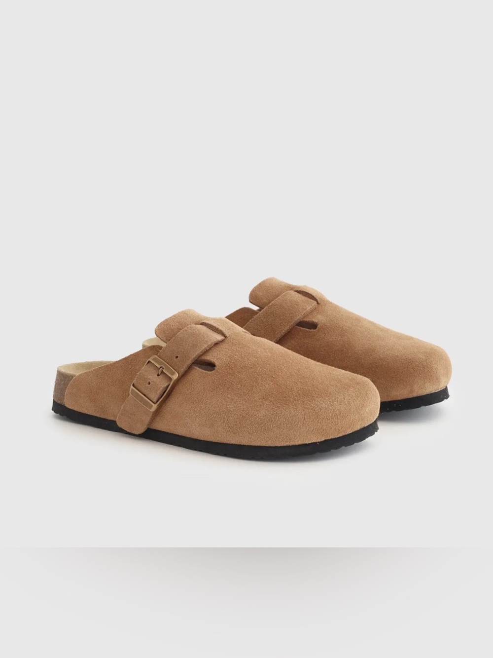 Quince Water Repellent Suede Clog Mules